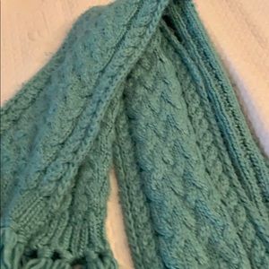 Turquoise colored scarf
